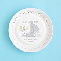 Personalised Tiny Tatty Teddy Christening Rimmed Plate Extra Image 1 Preview